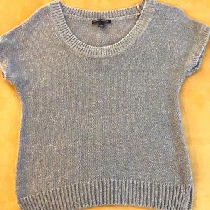 Silver sparkling top